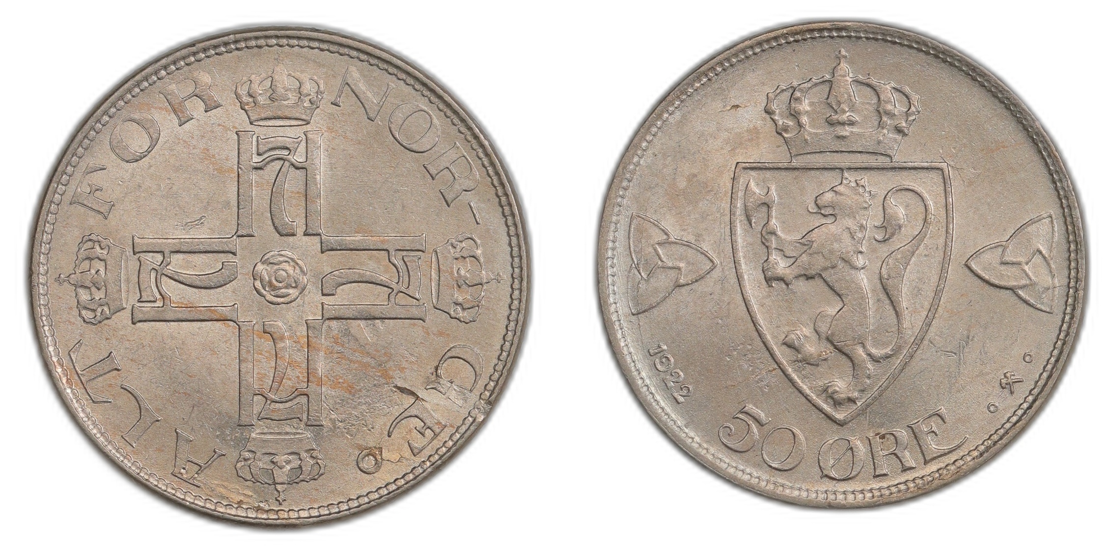 Norge 50 Øre 1922 Kv 0/01
