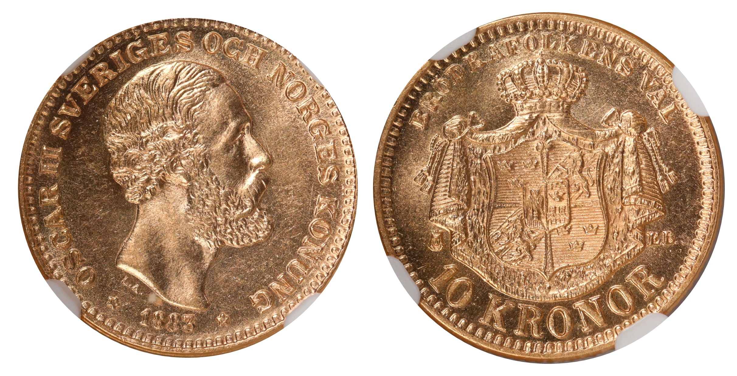 Sverige 10 Kronor 1883 Kv: NGC MS62