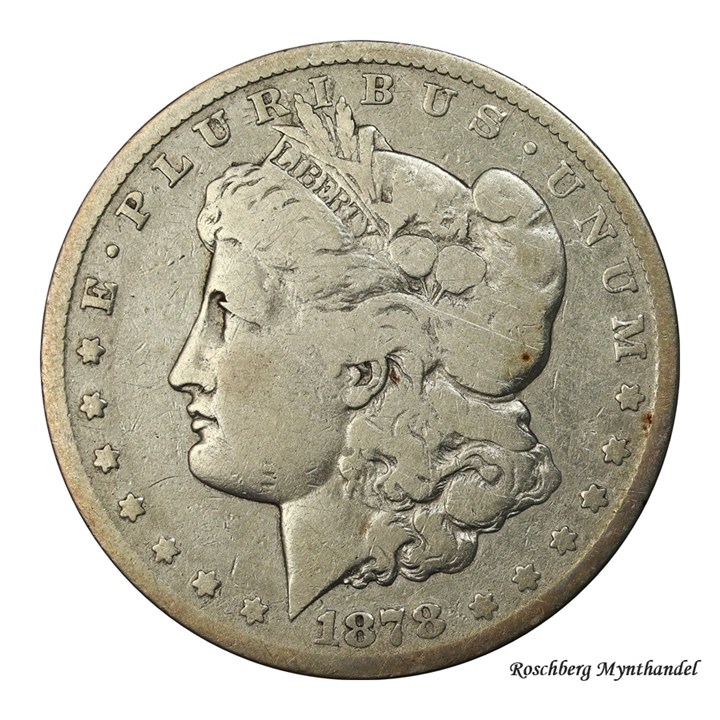 USA Morgan Dollar 1878 CC Kv 1-
