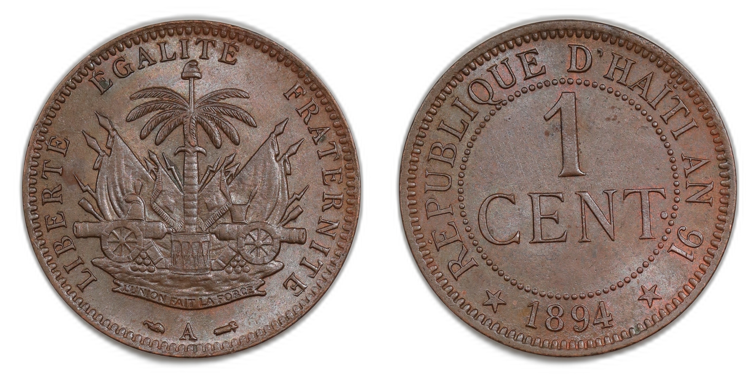 Haiti 1 Cent 1894 Kv: UNC