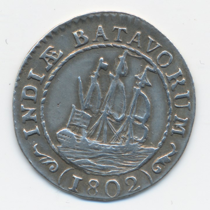 Nederlandsk Øst-India 1/8 Gulden 1802 AU