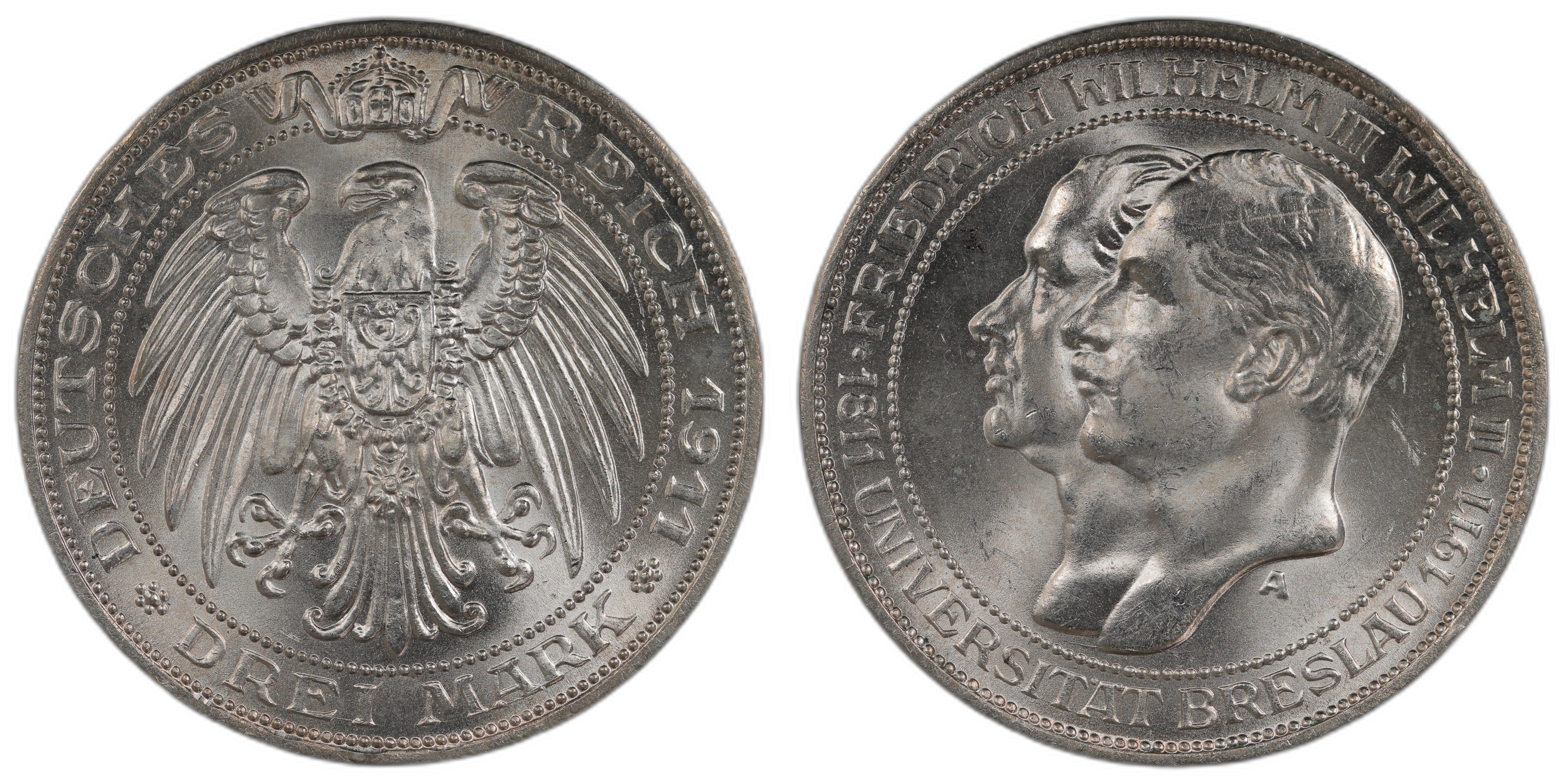 Germany 3 Mark 1911-A Kv UNC