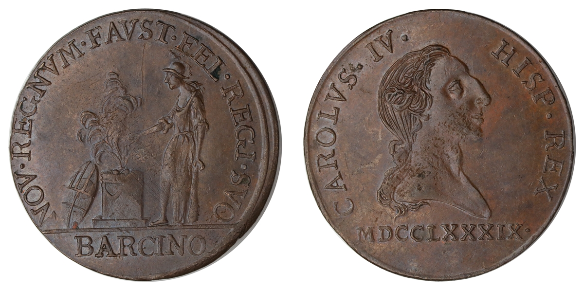 Spain Proclamation Medal 1789  Kv: AU
