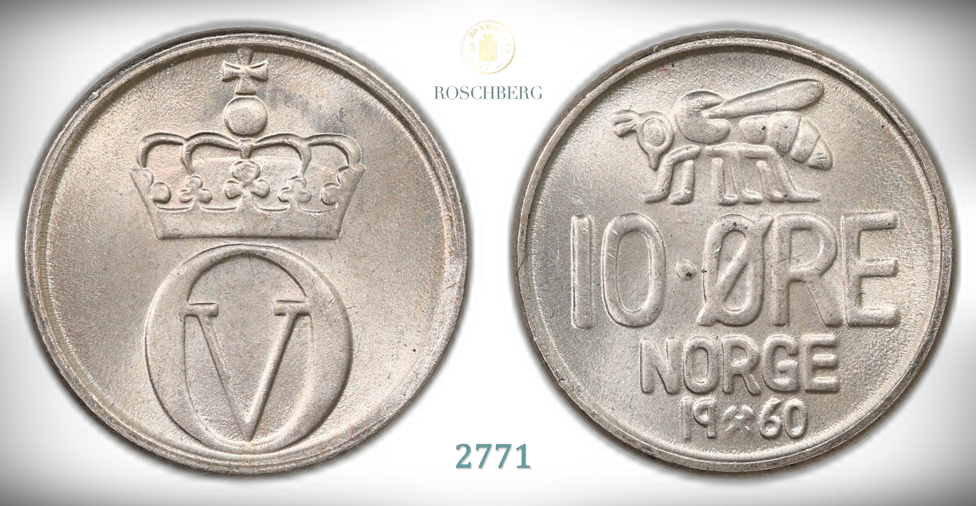 Norge 10 Øre 1960  Kv: 0