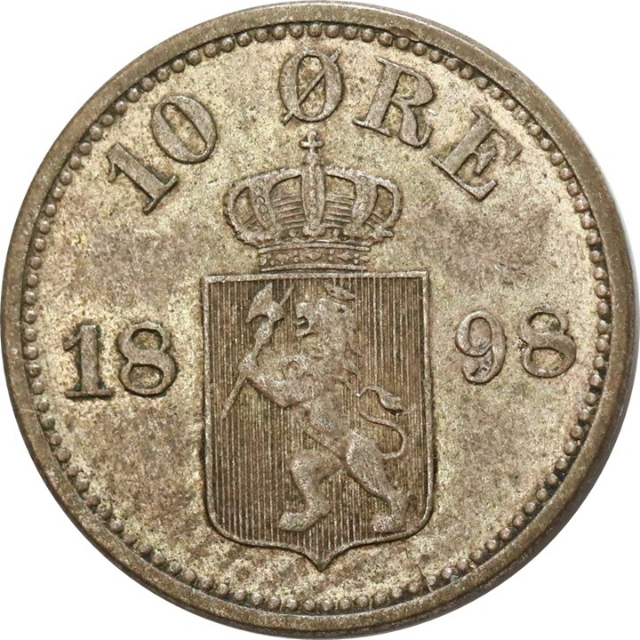 10 Øre 1898 Kv 1+