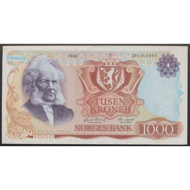 1000 Kroner 1986 D Kv 1+