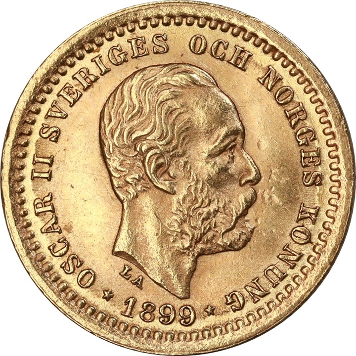 Sverige 5 Kronor 1899 Kv 01