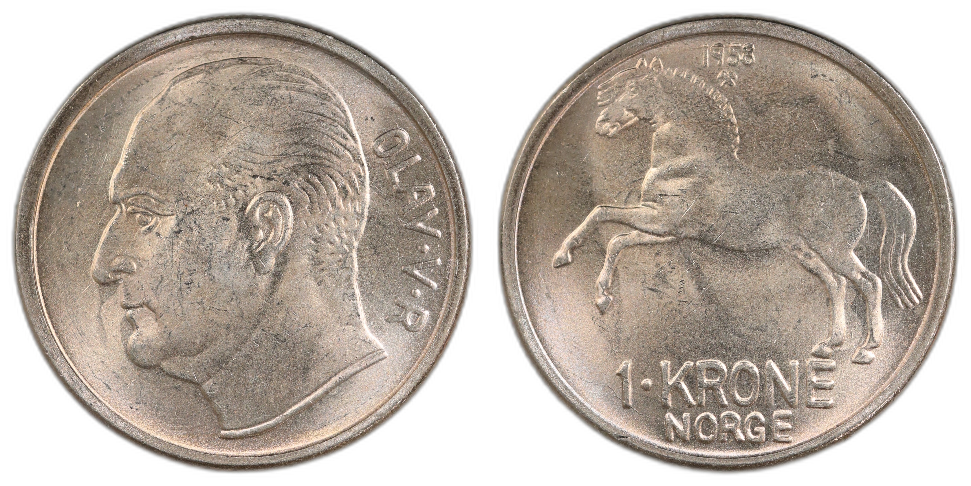 Norge 1 Krone 1958 Kv 0