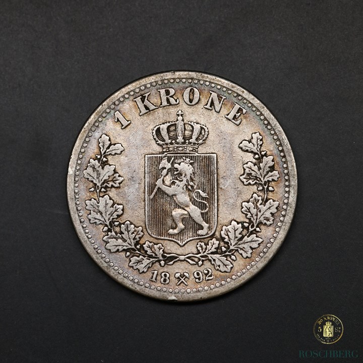 Norge 1 Krone 1892 Kv 1