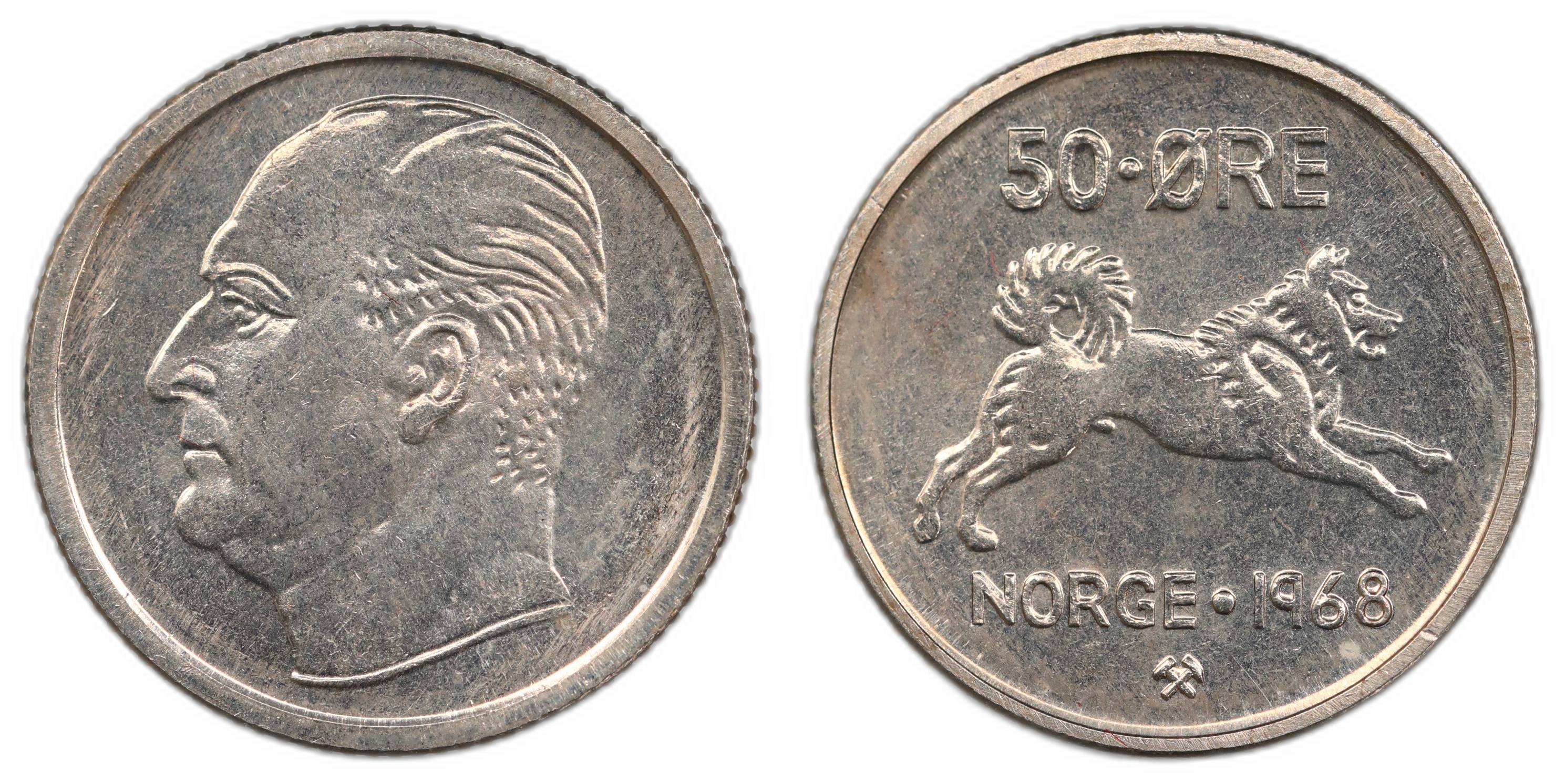 Norge 50 Øre 1968 Kv: PRAKTEX