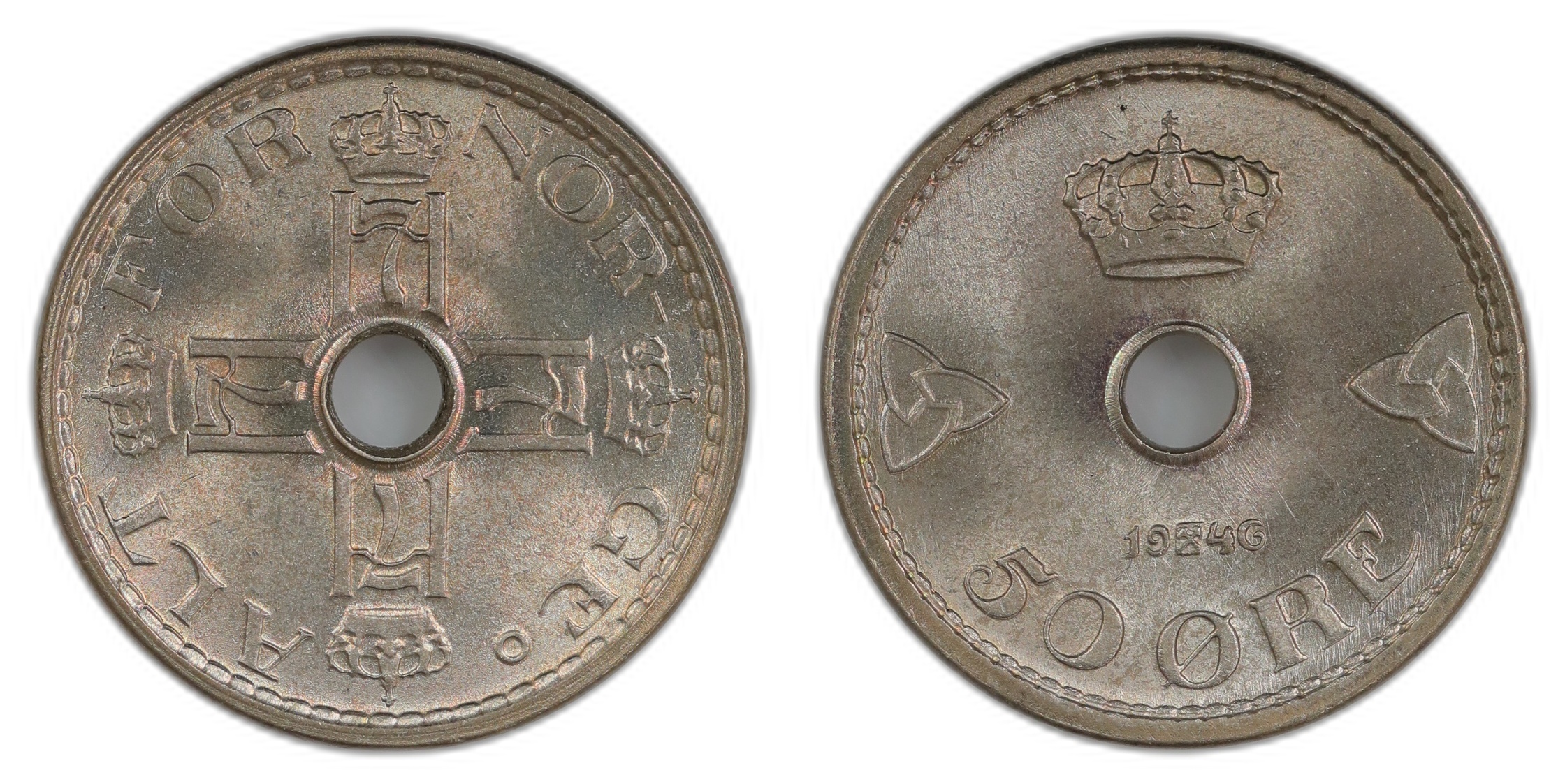 Norge 50 Øre 1946 Kv 0