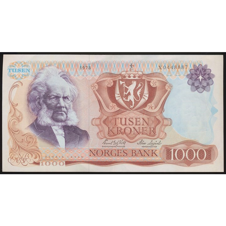1000 Kroner 1978 X Erstatning Kv 1+/01