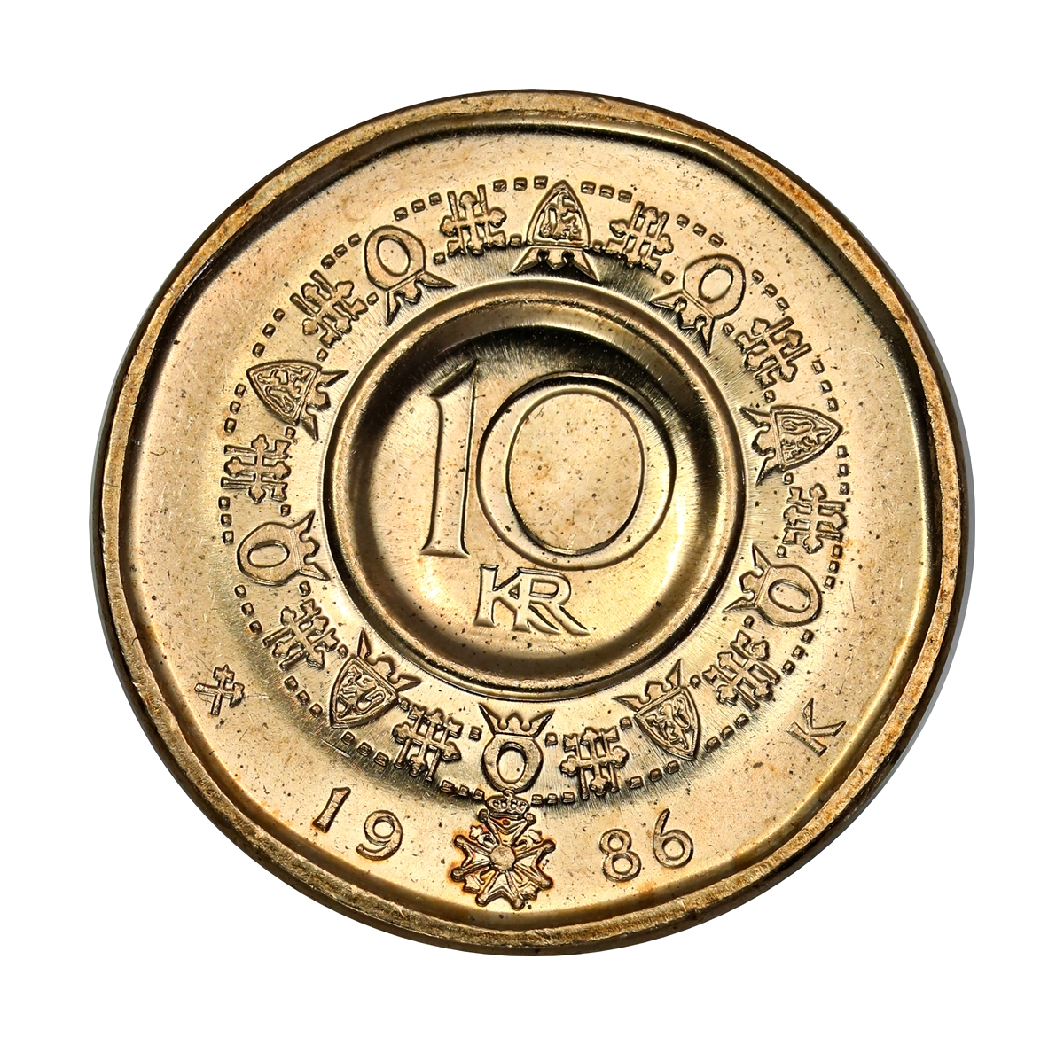 10 Kroner 1986 Kv 0