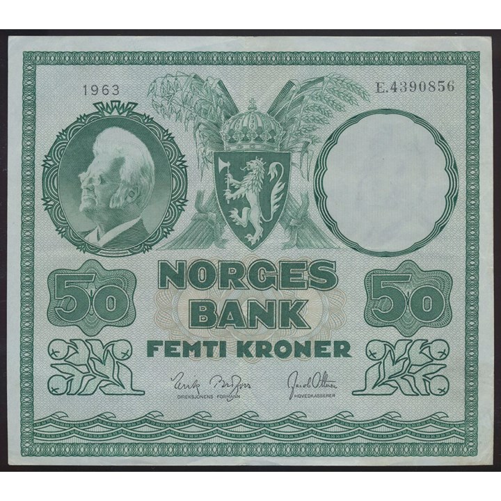 50 Kroner 1963 E Kv 1/1+