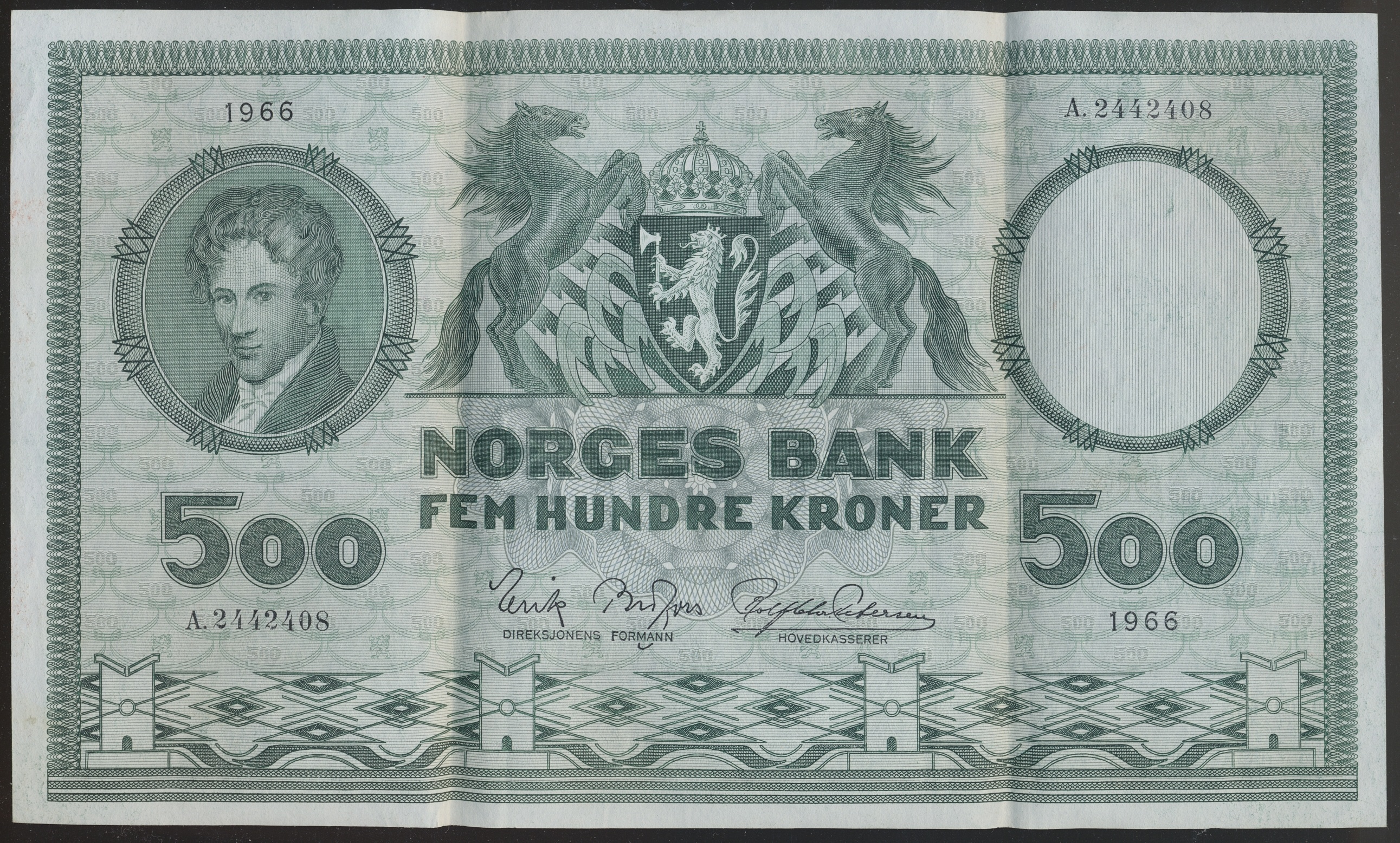 500 Kroner 1966 A Kv 1/1+