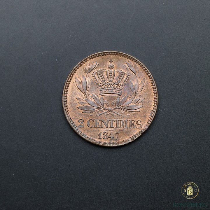France 2 Centimes Essai 1847 Kv UNC