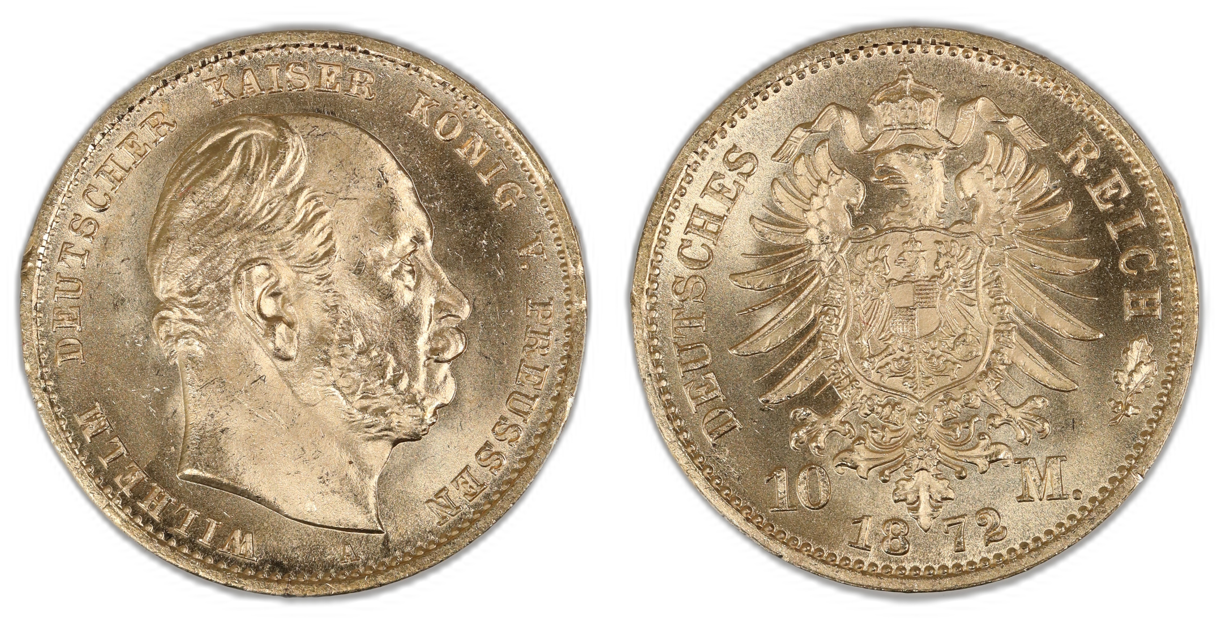 Germany - Prussia 10 Mark 1872-A  Kv: UNC