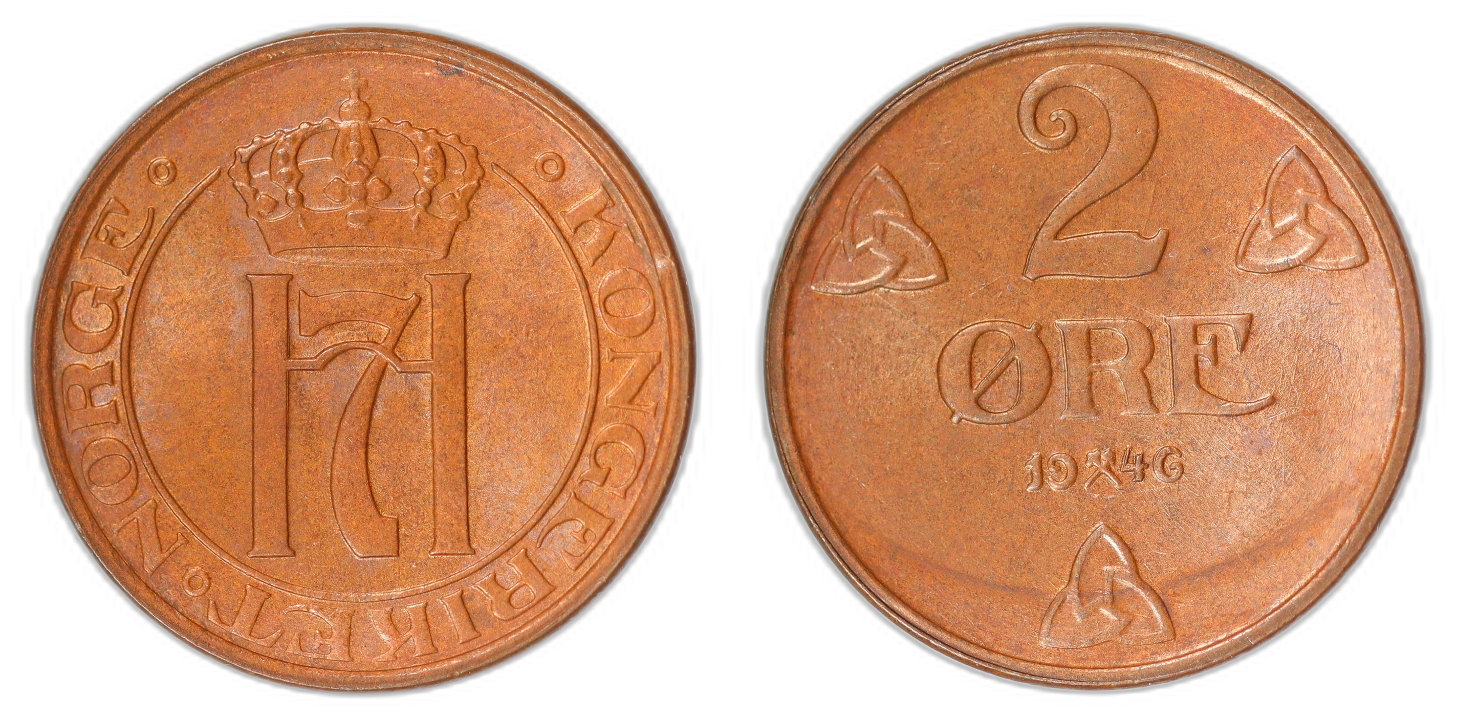 Norge 2 Øre 1946 Kv 0