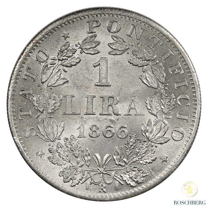Vatican Lira 1866-R Kv UNC