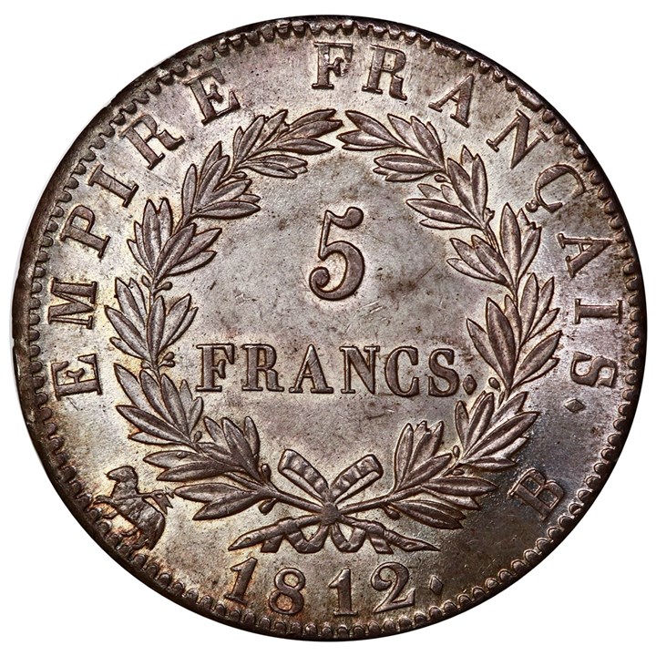 Frankrike 5 Francs 1812 B Kv 0