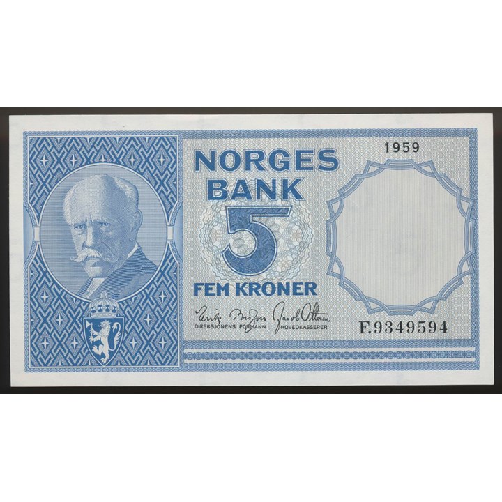 5 Kroner 1959 F Kv 0- (tellemerke)