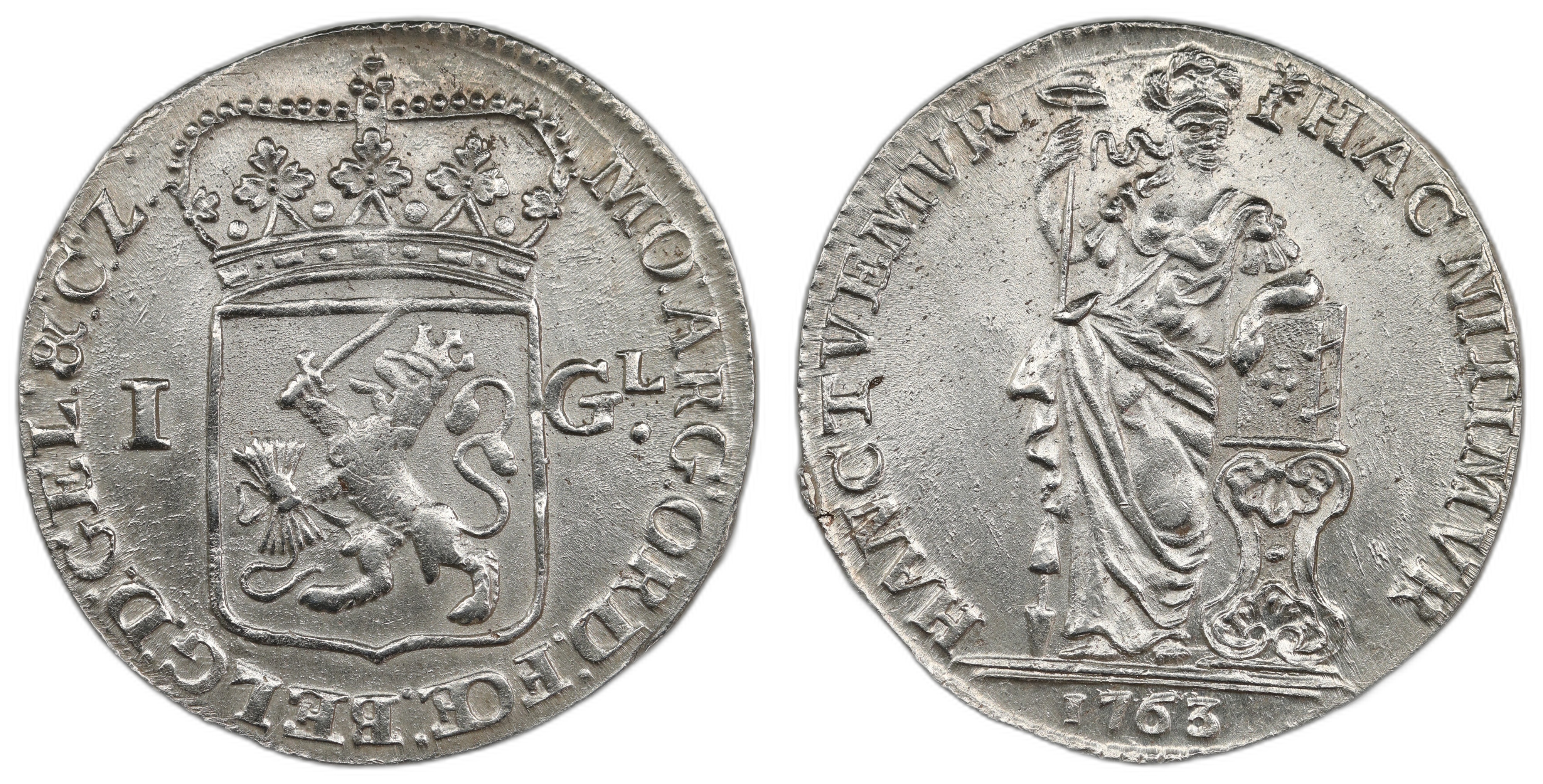 Netherlands Gulden 1763 Kv: AU