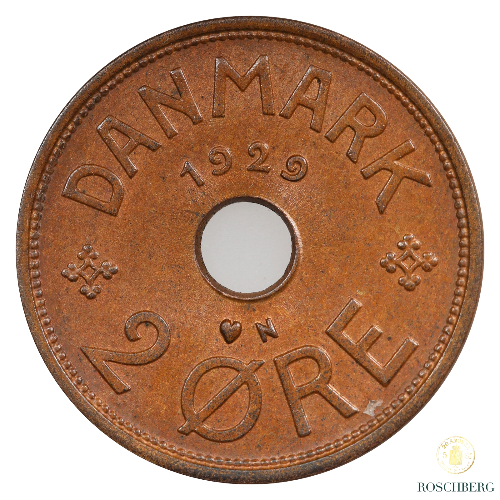 Danmark 2 Øre 1929 Kv 0