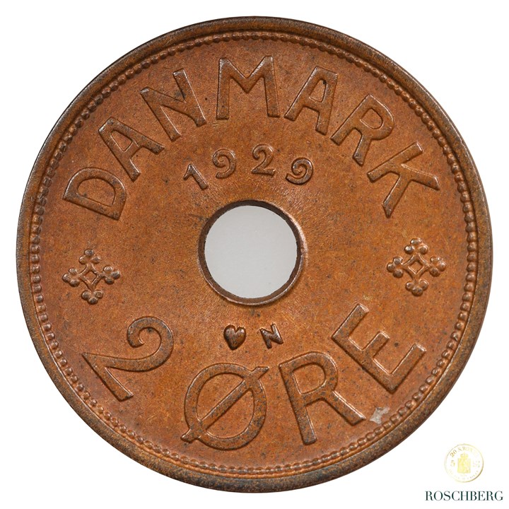 Danmark 2 Øre 1929 Kv 0