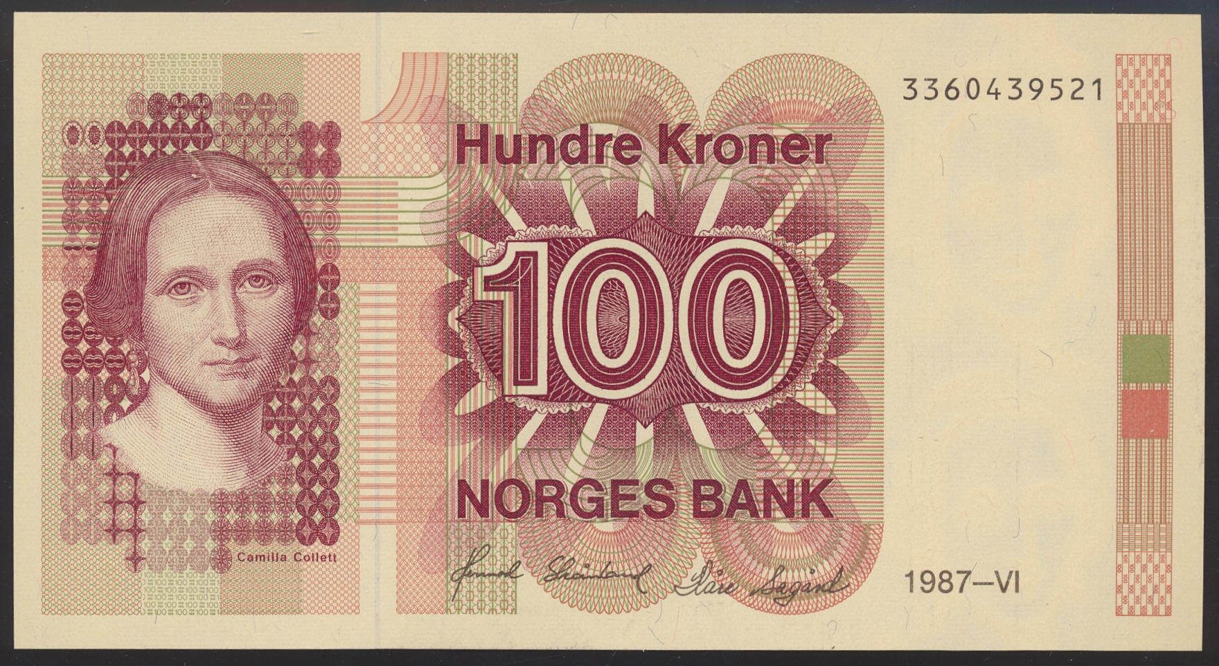 100 Kroner 1987 Kv 0 (UNC)