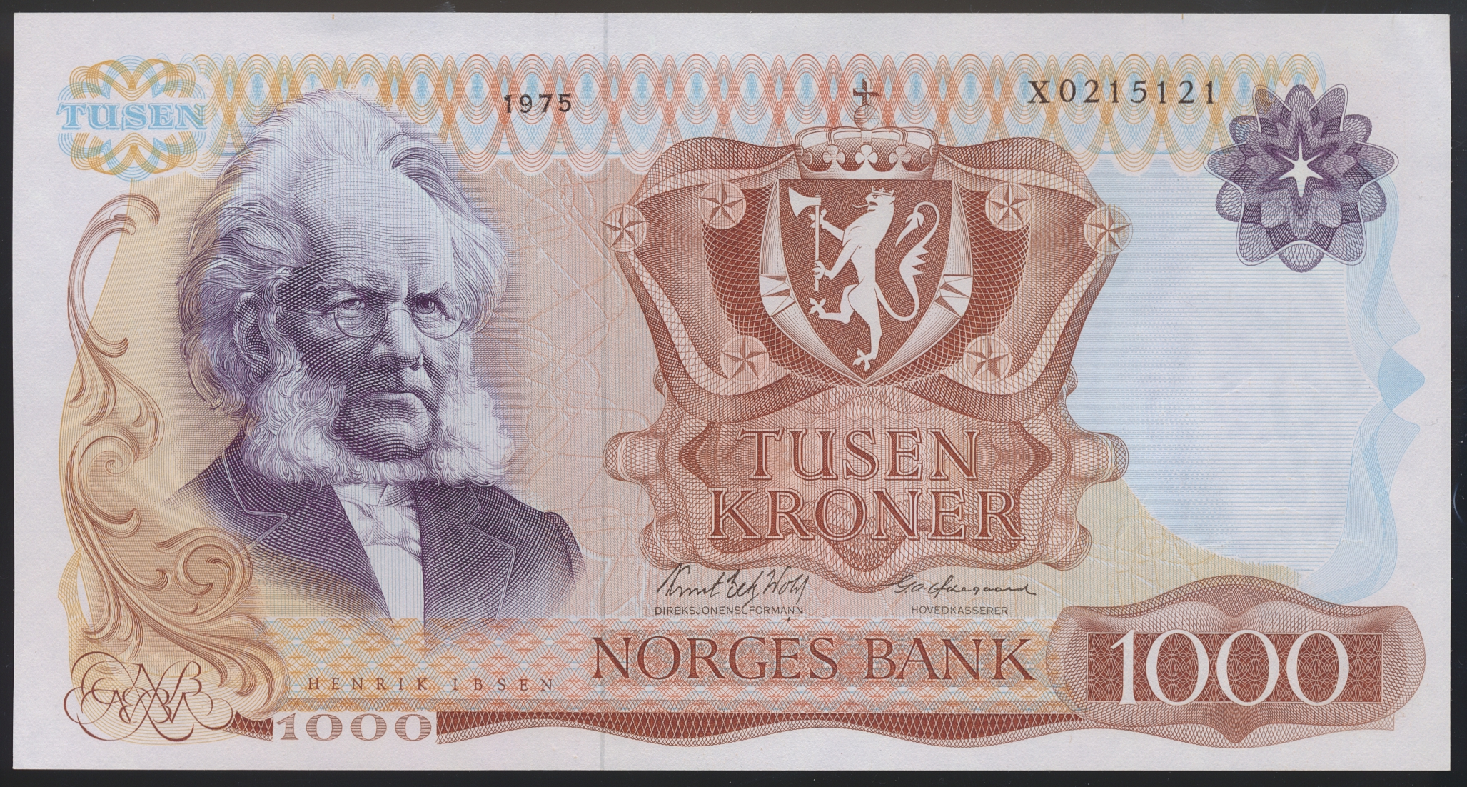 1000 Kroner 1975 X Erstatning Kv 01