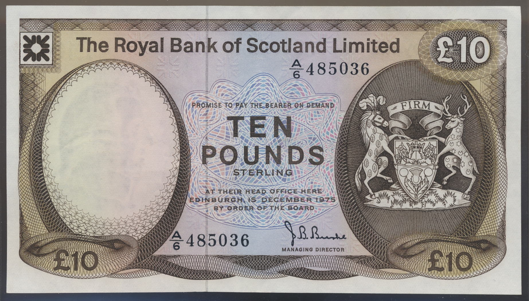 Scotland 10 Pounds 1975 Kv 01 (AU)
