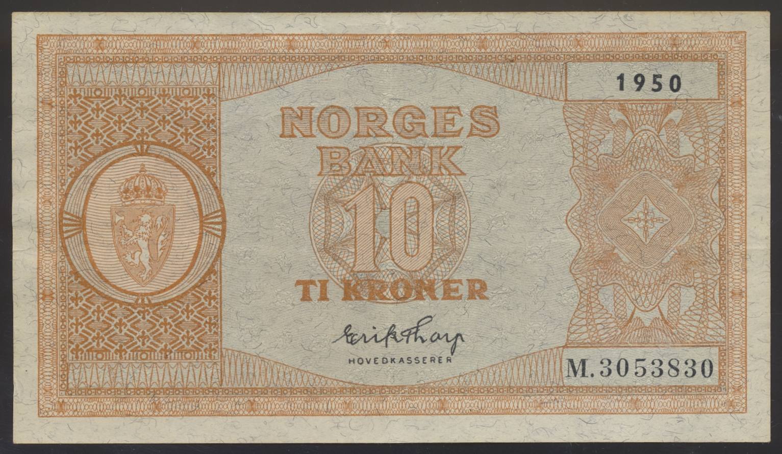 10 Kroner 1950 M Kv 1+/01