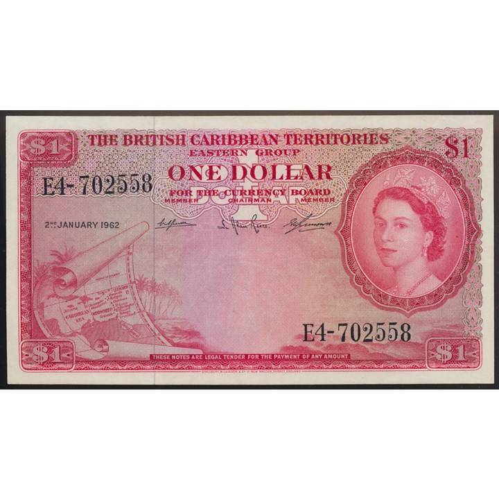 British Caribbean Territories 1 Dollar 1962 Kv 01 (AU)