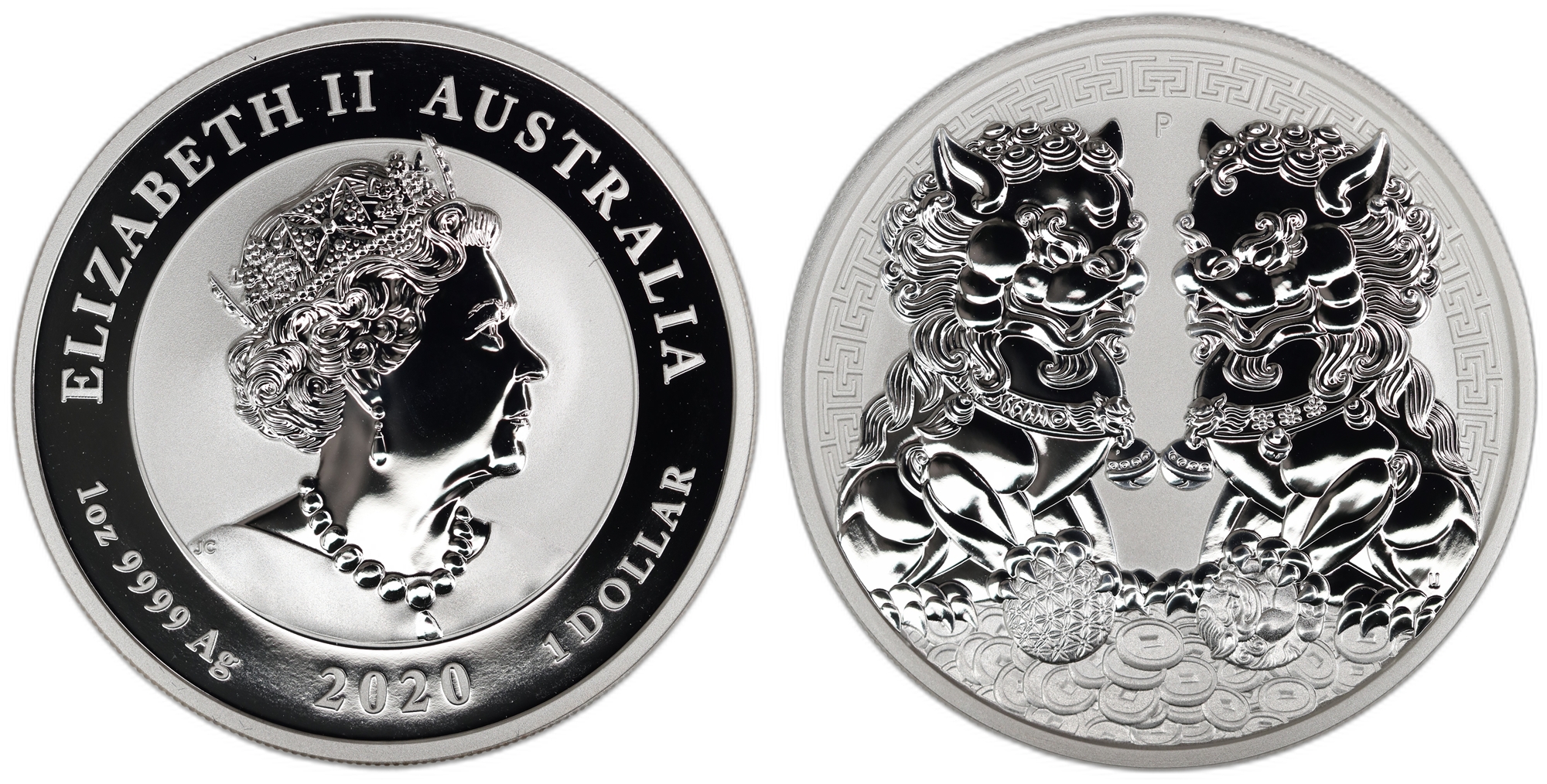 Australia 1 Dollar 2020 Double Pixiu Kv: BU