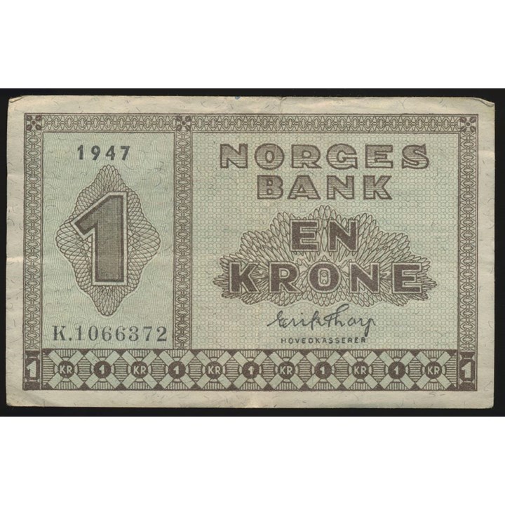 1 Krone 1947 K Kv 1-