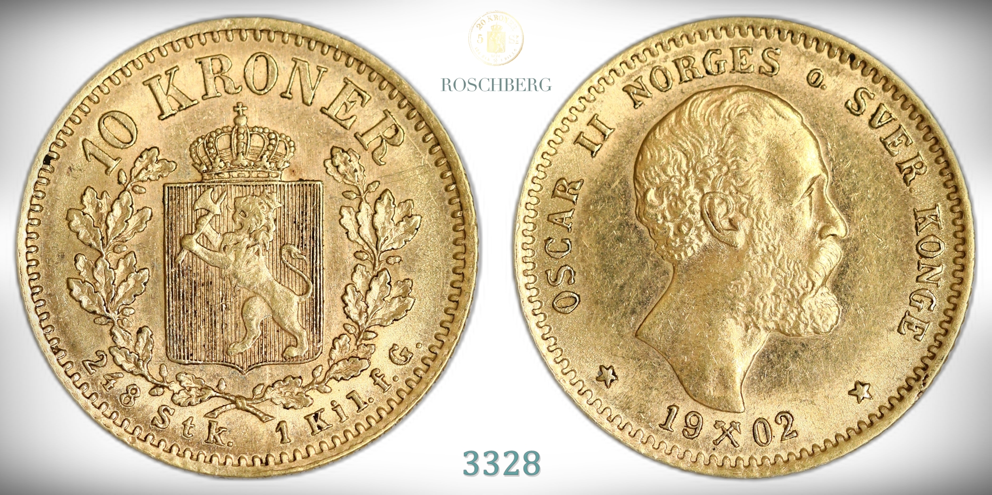 Norge 10 Kroner 1902  Kv: 01