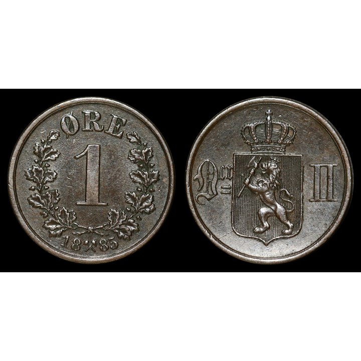 1 Øre 1885 Kv 1+