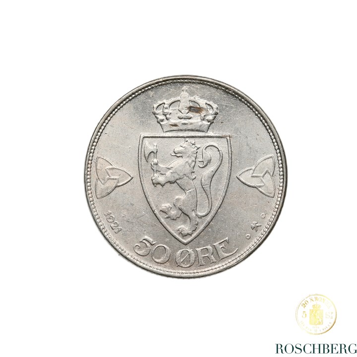 Norge 50 Øre 1921 Kv 0/01