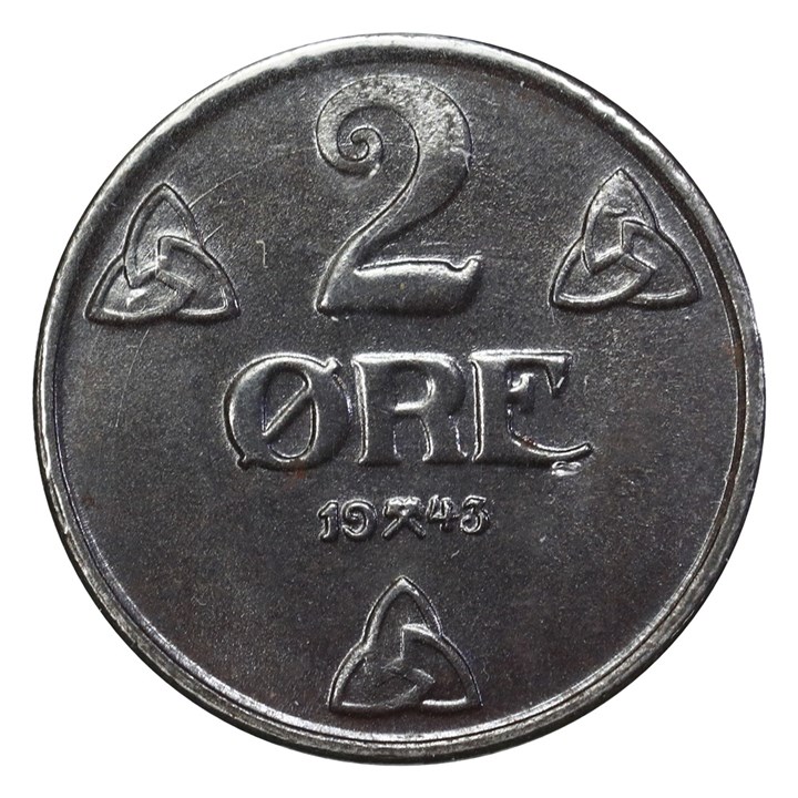 2 Øre 1943 Kv 0