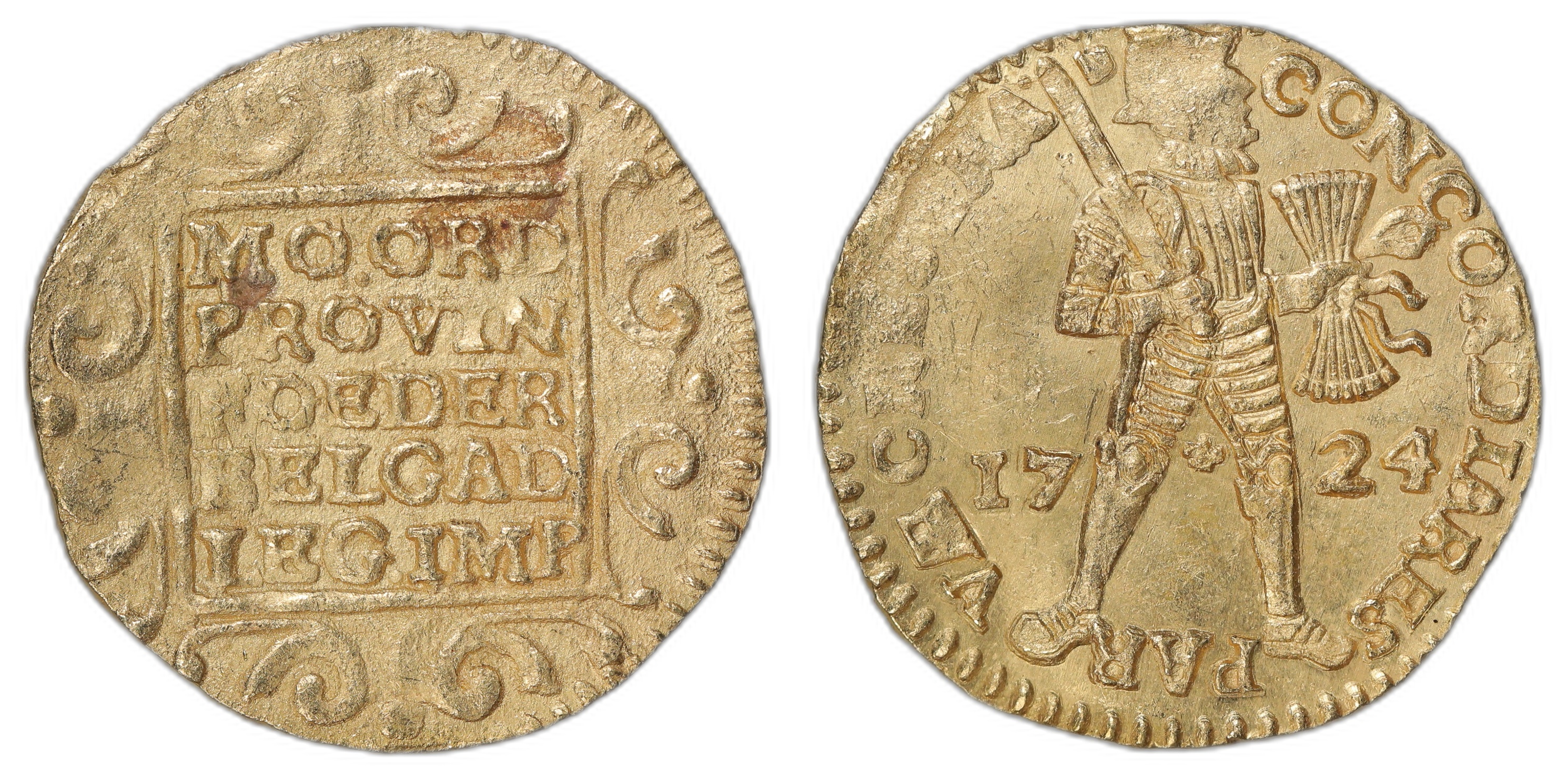 Netherlands Dukat 1724 Akerendam Kv: UNC