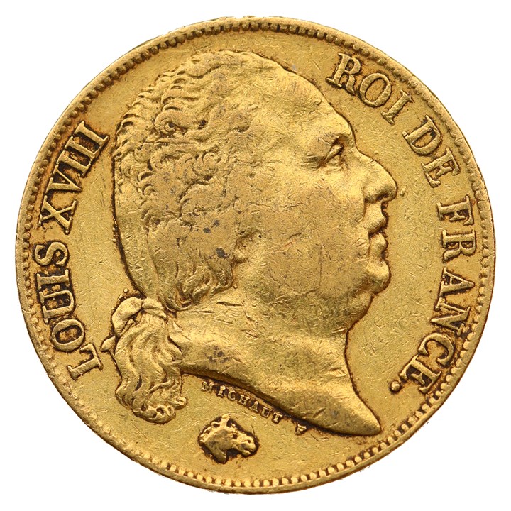 Frankrike 20 Francs 1817 W XF