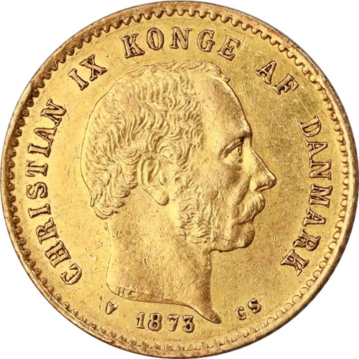 Danmark 10 Kroner 1873 Kv 1+