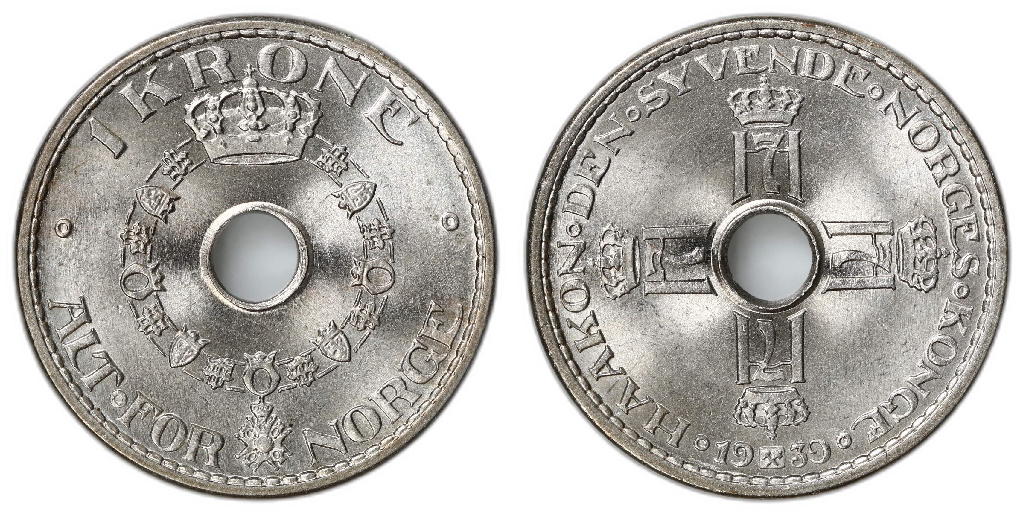 Norge 1 Krone 1939  Kv: 0