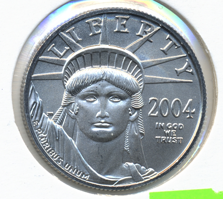 USA Liberty 50 Dollars 2004 1/2 Oz Platinum UNC