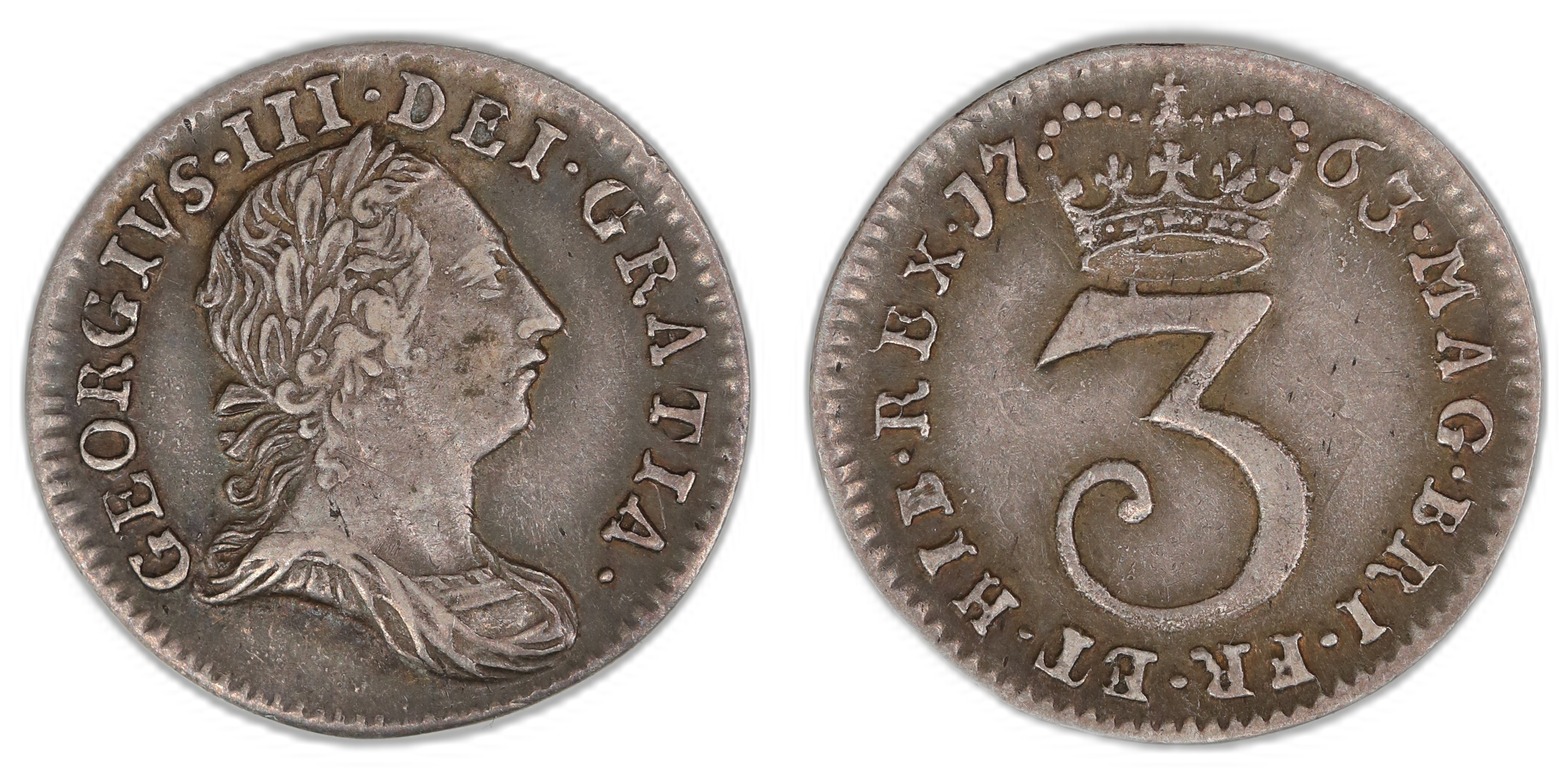 Great Britain 3 Pence 1763  Kv: XF