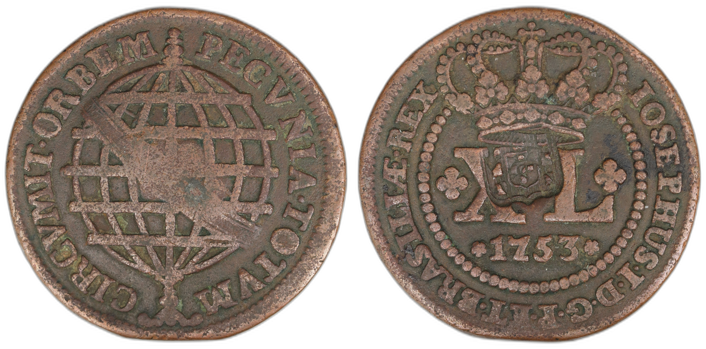 Angola 80 Reis 1809 On 1753 Kv: VF