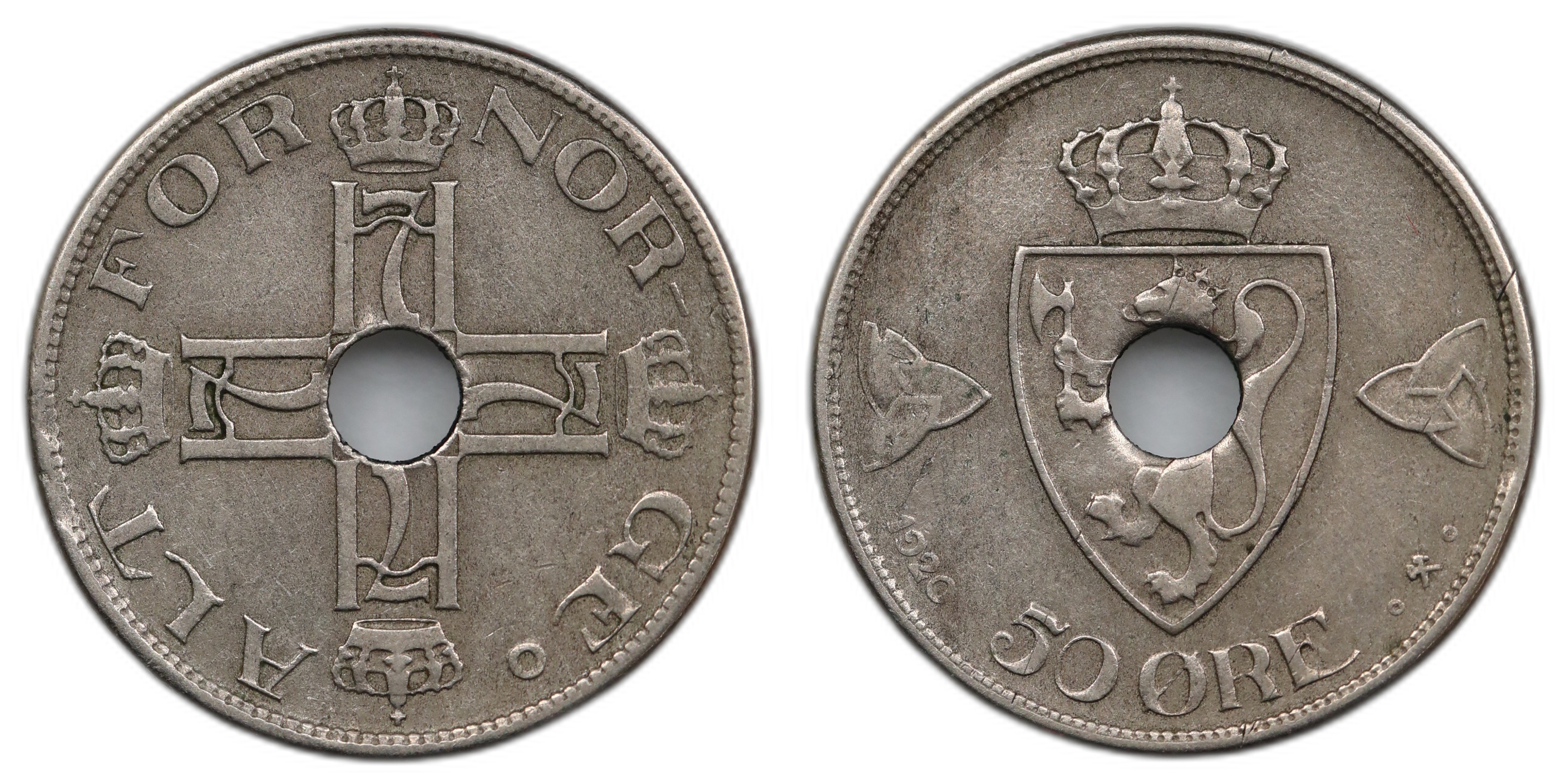 Norge 50 Øre 1920 Kv: 1