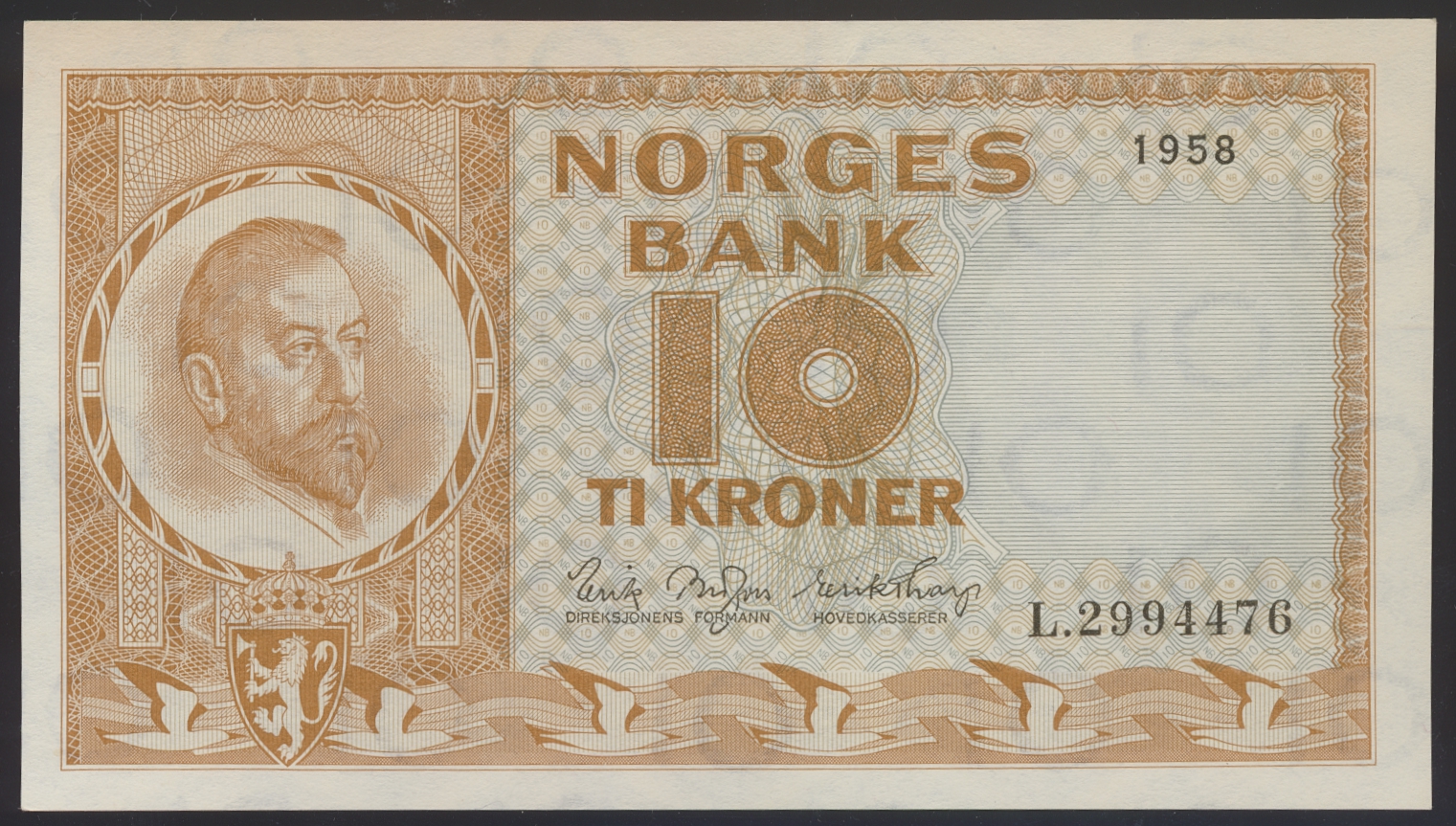 10 Kroner 1958 L Kv 0