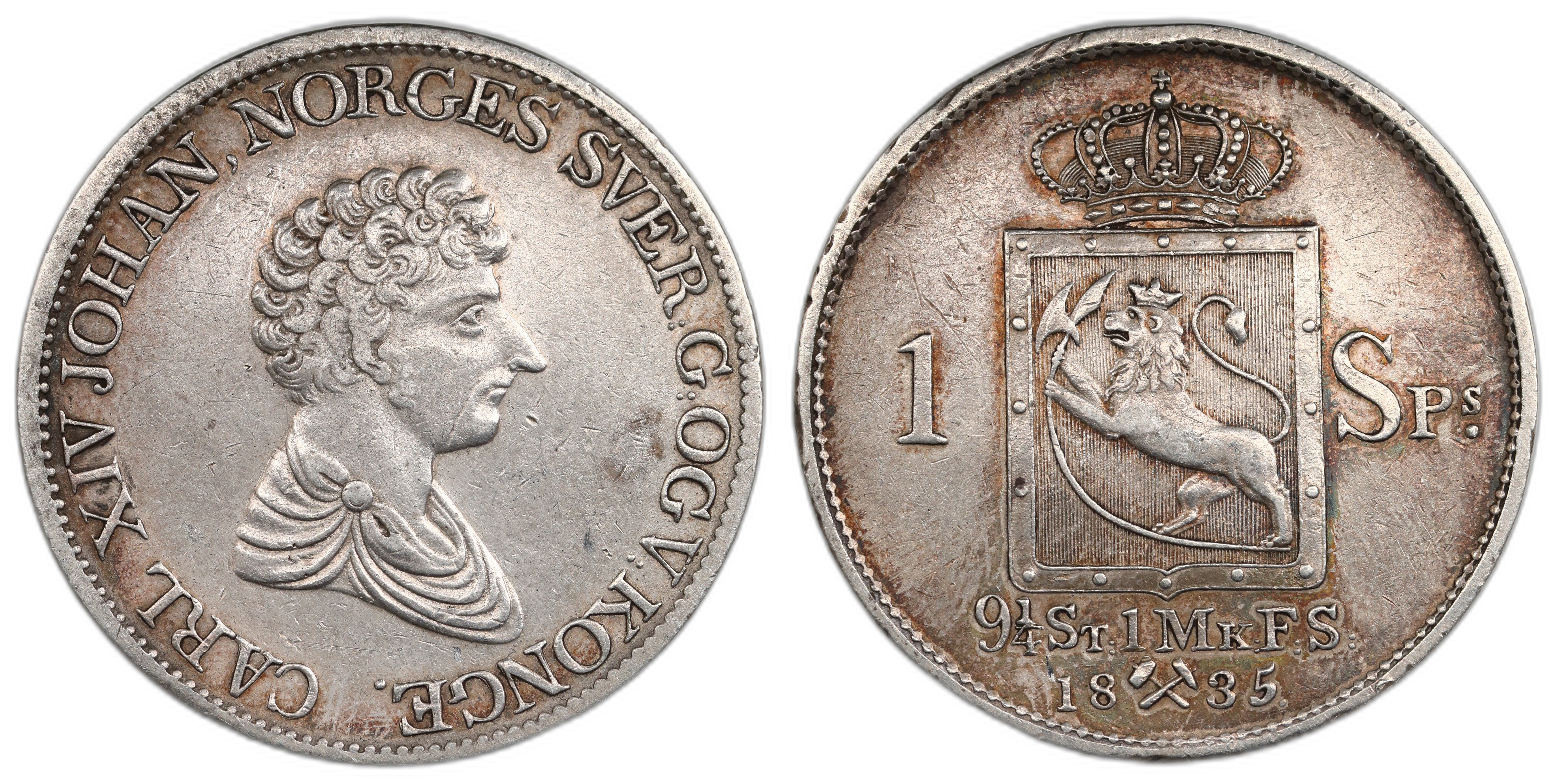 Norge 1 Speciedaler 1835 Kv: 1+ (XF)