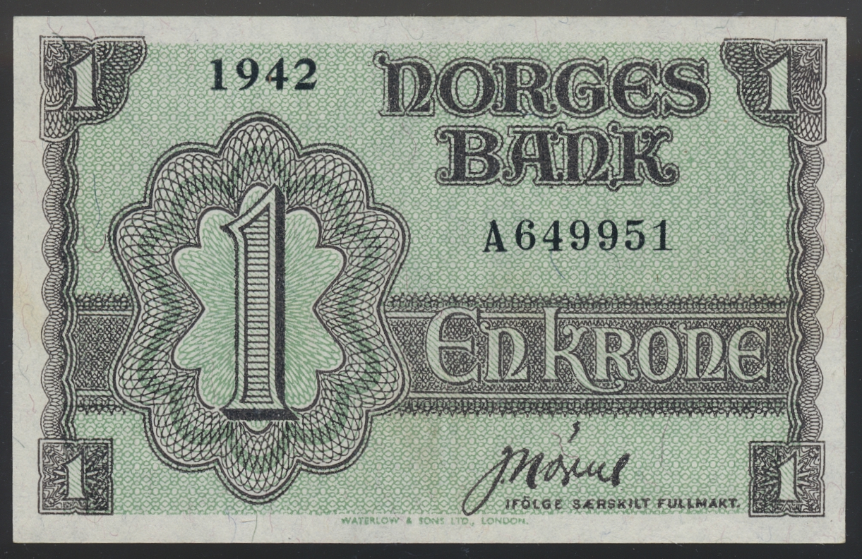 1 Krone 1942 A London Kv 1+/01